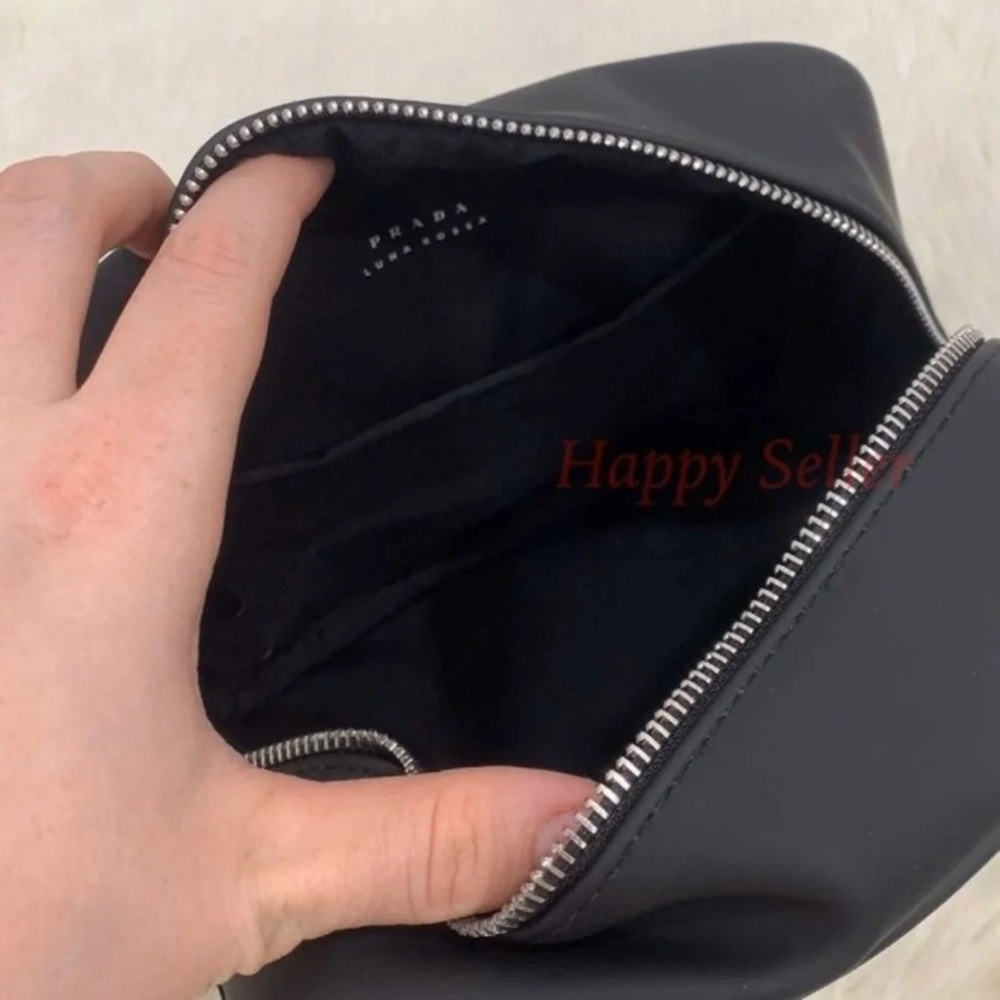 Prada Pouch Shaving Bag Toiletries Kit Makeup Case Organizer Clutch Dopp Kit NEW - Picture 3 of 6